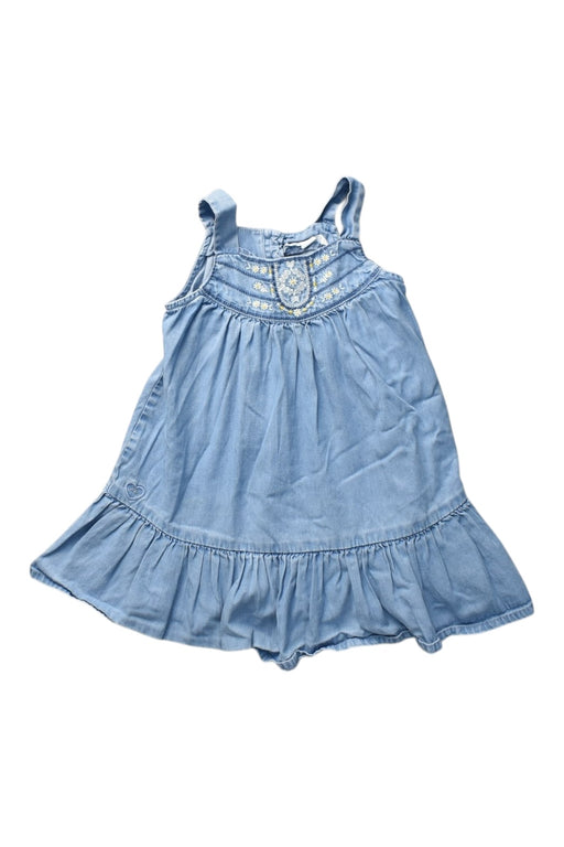 A Blue Sleeveless Dresses from Chateau de Sable in size 18-24M for girl. (Front View)