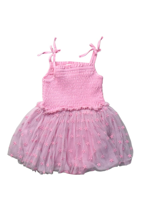A Pink Sleeveless Dresses from Seed in size 12-18M for girl. (Front View)