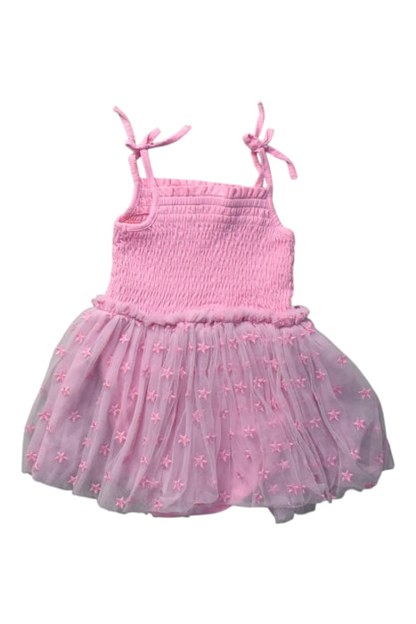A Pink Sleeveless Dresses from Seed in size 12-18M for girl. (Back View)