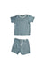 A Blue Shorts Sets from Mori in size 18-24M for boy. (Front View)