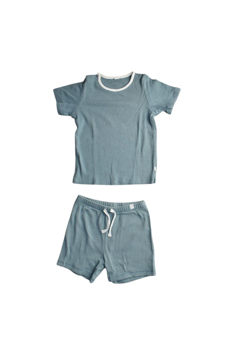 A Blue Shorts Sets from Mori in size 18-24M for boy. (Front View)