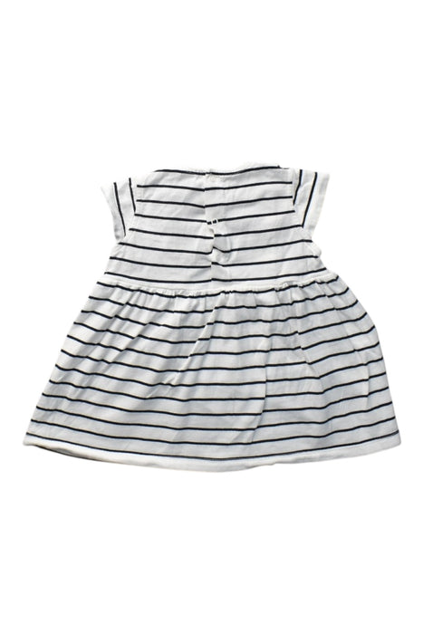 A White Short Sleeve Dresses from Petit Bateau in size 6-12M for girl. (Back View)