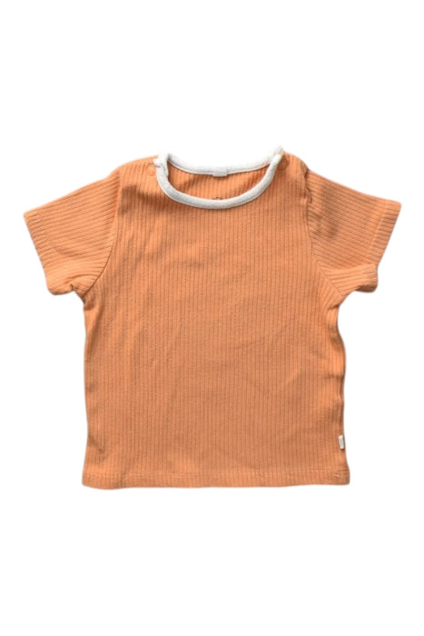 A Orange Short Sleeve Tops from Mori in size 6-12M for boy. (Front View)