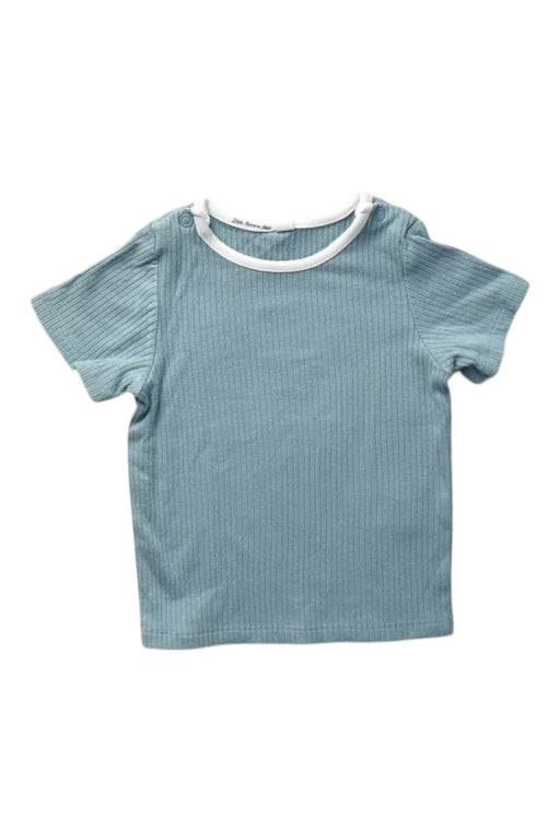 A Blue Short Sleeve T Shirts from Mori in size 6-12M for boy. (Front View)
