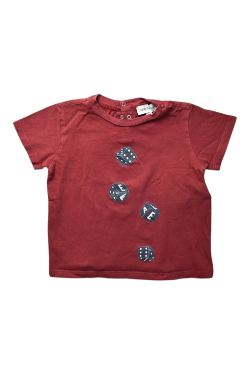 A Red Short Sleeve T Shirts from Emporio Armani in size 18-24M for boy. (Front View)