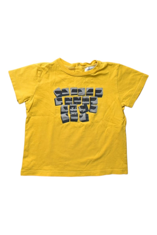 A Yellow Short Sleeve T Shirts from Emporio Armani in size 18-24M for boy. (Front View)
