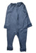 A Blue Onesies from Mori in size 6-12M for boy. (Front View)
