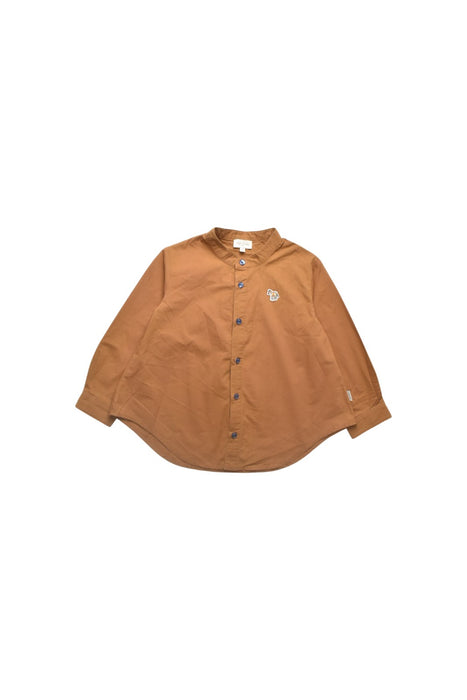 A Brown Long Sleeve Shirts from Paul Smith in size 4T for boy. (Front View)