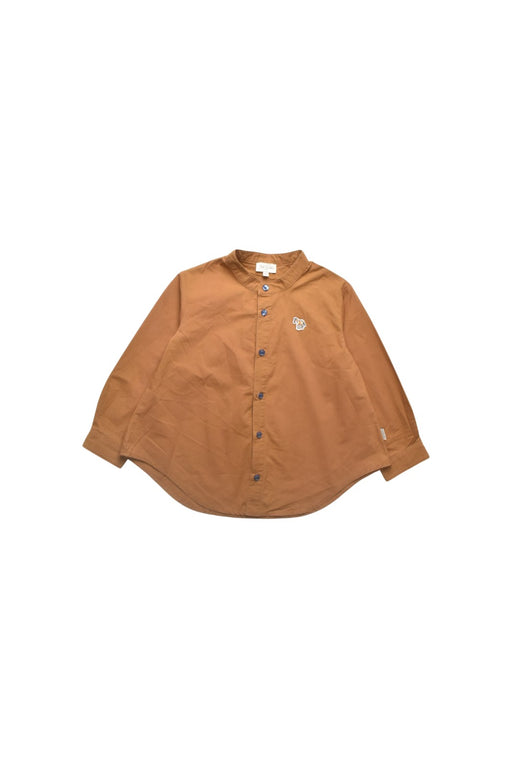 A Brown Long Sleeve Shirts from Paul Smith in size 4T for boy. (Front View)