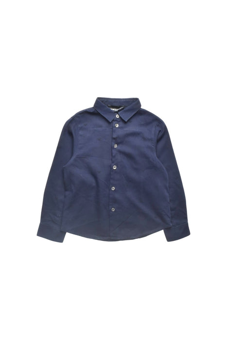 A Navy Long Sleeve Shirts from Emporio Armani in size 4T for boy. (Front View)