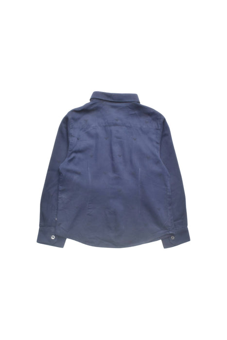 A Navy Long Sleeve Shirts from Emporio Armani in size 4T for boy. (Back View)
