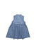 A Blue Sleeveless Dresses from Oeteo in size 4T for girl. (Back View)
