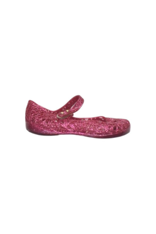 A Pink Flats from Mini Melissa Campana in size 4T for girl. (Front View)