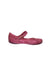 A Pink Flats from Mini Melissa Campana in size 4T for girl. (Front View)