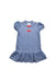 A Blue Short Sleeve Dresses from Oeteo in size 3T for girl. (Front View)