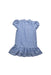 A Blue Short Sleeve Dresses from Oeteo in size 3T for girl. (Back View)