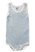 A Blue Sleeveless Bodysuits from Petit Bateau in size 6-12M for boy. (Front View)