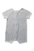 A Grey Short Sleeve Rompers from Mori in size 6-12M for boy. (Back View)
