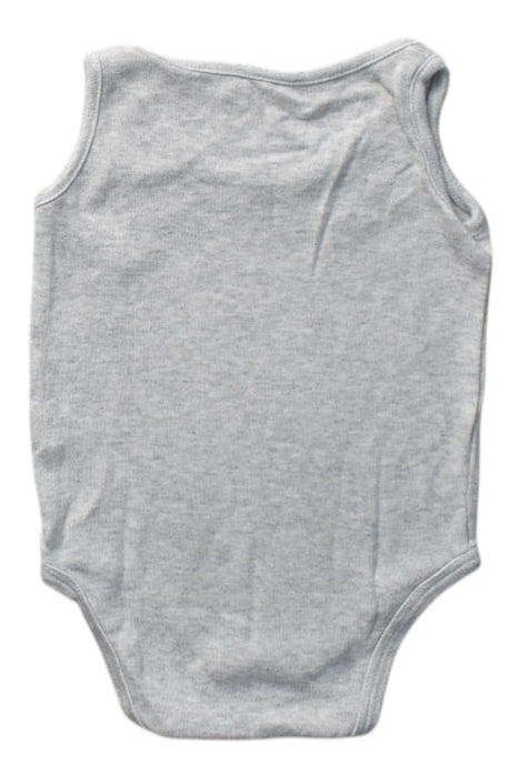 A Grey Sleeveless Bodysuits from Mori in size 6-12M for boy. (Back View)