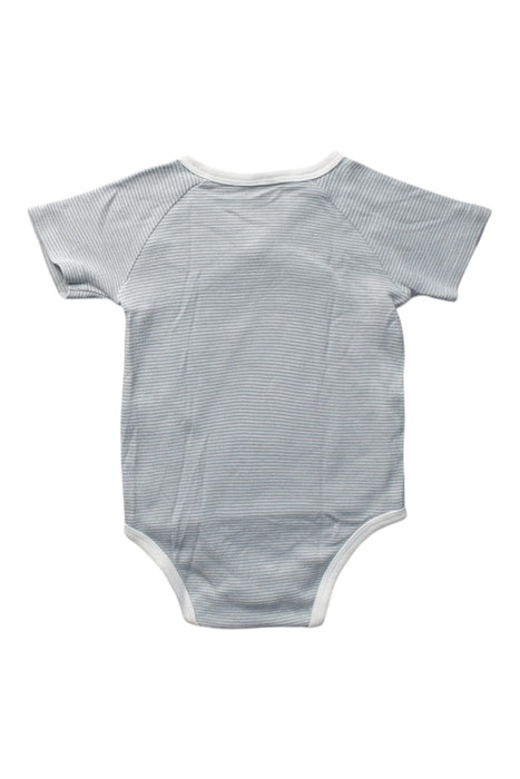 A Blue Short Sleeve Bodysuits from Mori in size 6-12M for boy. (Back View)