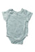 A Blue Short Sleeve Bodysuits from Mori in size 6-12M for boy. (Front View)
