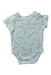 A Blue Short Sleeve Bodysuits from Mori in size 6-12M for boy. (Back View)