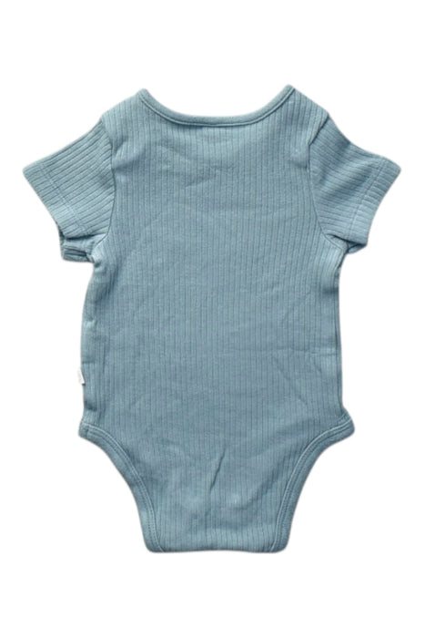 A Blue Short Sleeve Bodysuits from Mori in size 0-3M for boy. (Back View)