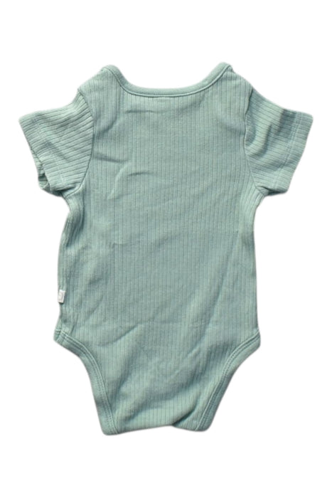 A Teal Short Sleeve Bodysuits from Mori in size 0-3M for boy. (Back View)