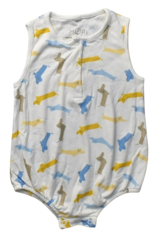 A Multicolour Sleeveless Bodysuits from Mori in size 12-18M for boy. (Front View)