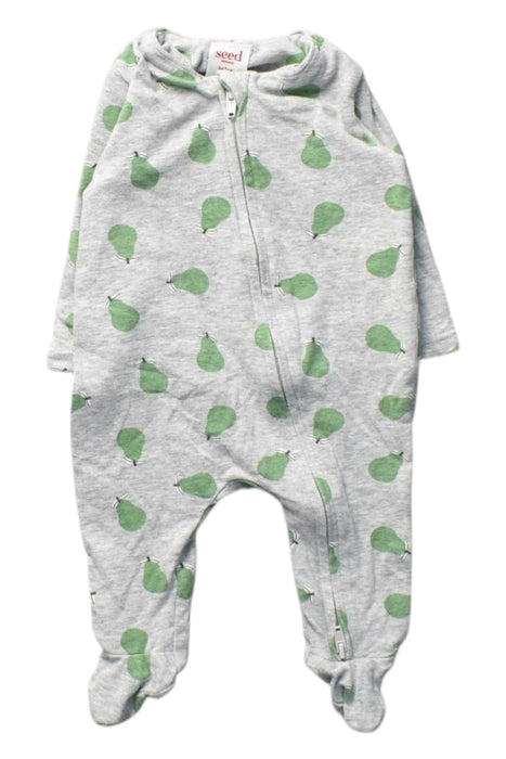 A Grey Onesies from Seed in size Newborn for boy. (Front View)