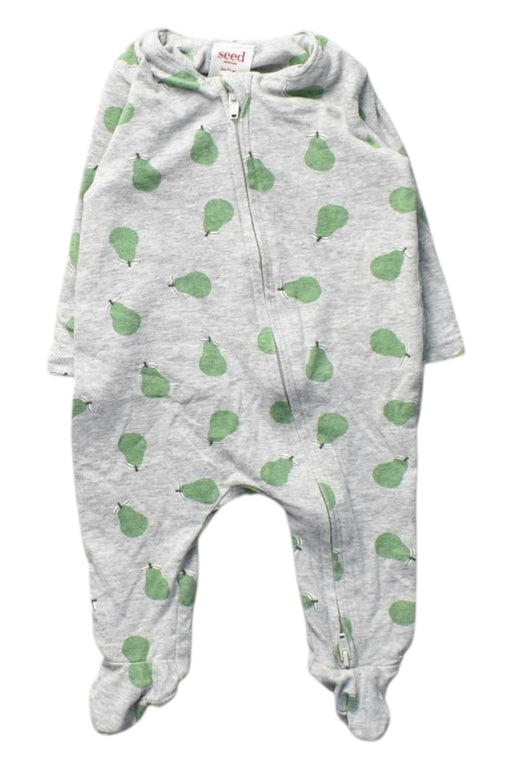 A Grey Onesies from Seed in size Newborn for boy. (Front View)