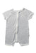 A Grey Short Sleeve Rompers from Mori in size 0-3M for boy. (Front View)