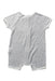 A Grey Short Sleeve Rompers from Mori in size 0-3M for boy. (Back View)