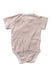 A Pink Short Sleeve Bodysuits from Mori in size Newborn for girl. (Back View)