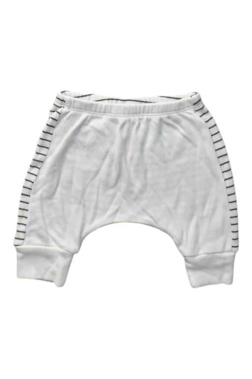 A White Casual Pants from Mori in size Newborn for boy. (Front View)
