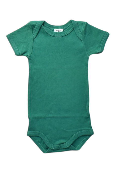 A Green Short Sleeve Bodysuits from Petit Bateau in size 3-6M for boy. (Front View)