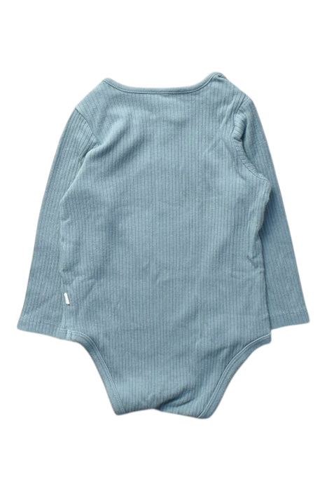A Blue Long Sleeve Bodysuits from Mori in size 6-12M for boy. (Back View)