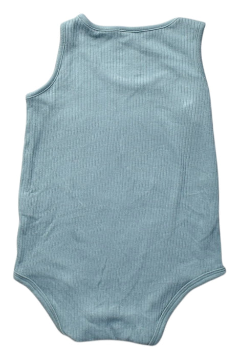 A Blue Sleeveless Bodysuits from Mori in size 18-24M for boy. (Back View)