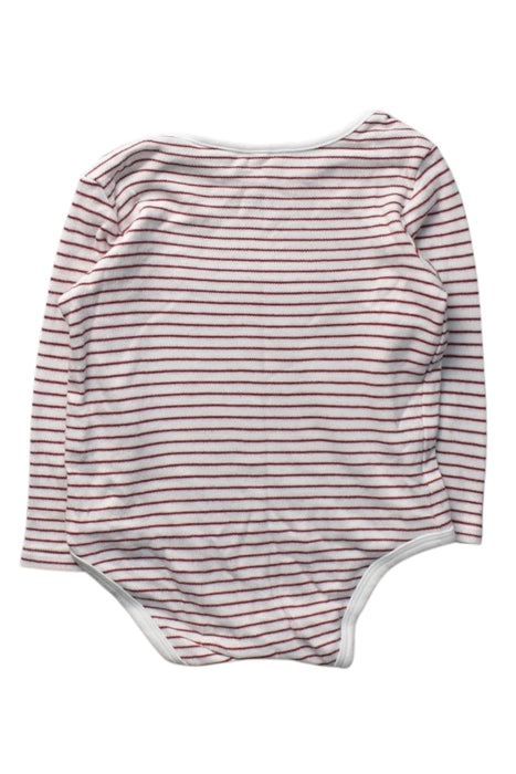 A Red Long Sleeve Bodysuits from Mori in size 12-18M for girl. (Back View)