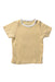 A Yellow Short Sleeve T Shirts from Mori in size 6-12M for girl. (Front View)