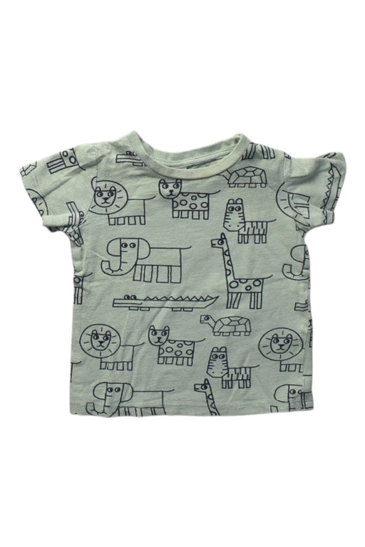 A Green Short Sleeve T Shirts from Seed in size 3-6M for boy. (Front View)