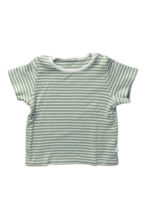 A Green Short Sleeve T Shirts from Mori in size 6-12M for boy. (Front View)