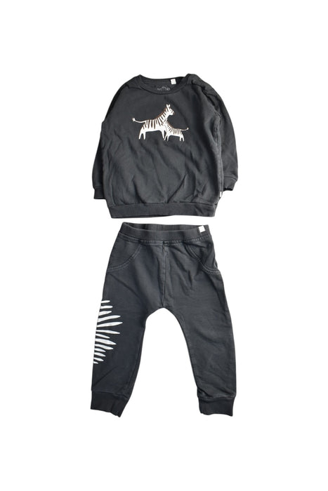 A Black Pants Sets from Mori in size 18-24M for boy. (Front View)