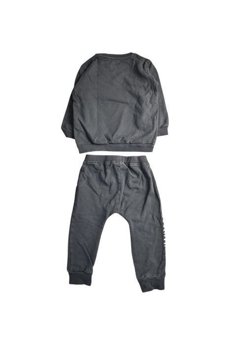 A Black Pants Sets from Mori in size 18-24M for boy. (Back View)