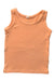 A Peach Sleeveless Tops from Mori in size 6-12M for girl. (Front View)