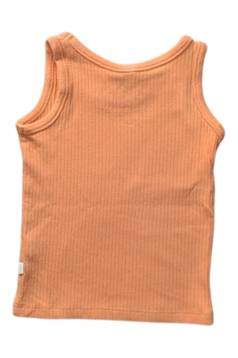 A Peach Sleeveless Tops from Mori in size 6-12M for girl. (Back View)