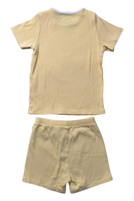 A Yellow Shorts Sets from Mori in size 6-12M for girl. (Back View)