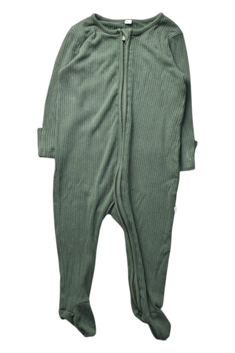 A Green Onesies from Mori in size 6-12M for boy. (Front View)