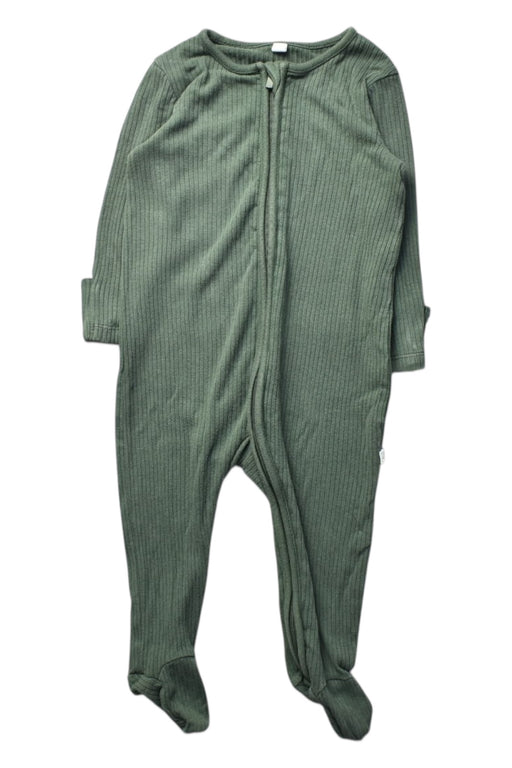 A Green Onesies from Mori in size 6-12M for boy. (Front View)