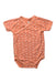 A Orange Short Sleeve Bodysuits from Petit Bateau in size 6-12M for girl. (Front View)